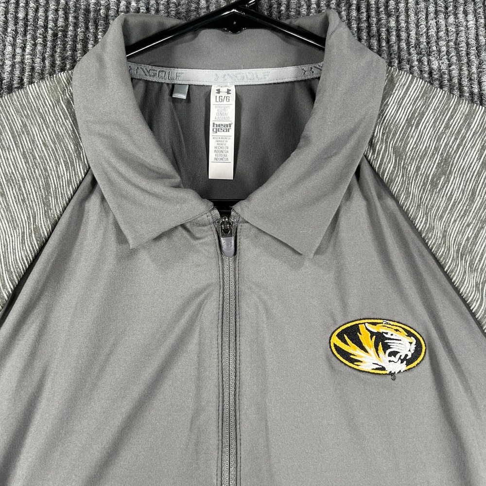 Missouri Tigers Mizzou Shirt Under Armour Womensβ Large Gray Short Sleeve Fitted